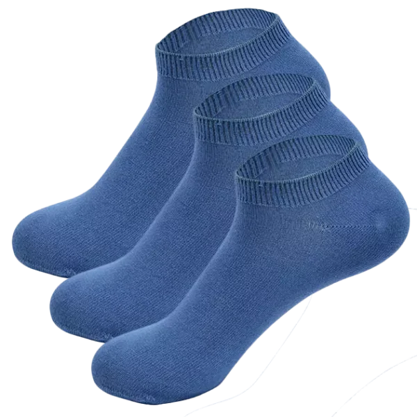 3 Blue Bamboo Ancle Socks
