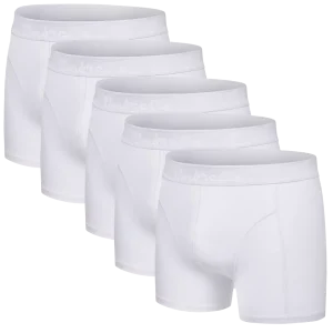 5 white cotton trunks