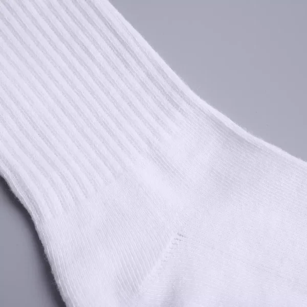 Ankle of white sport sock