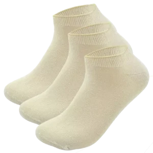 3 Beige Bamboo Ancle Socks